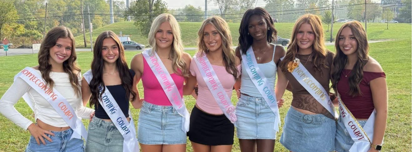 Congratulations to the 2025 Homecoming Court! Morgan Gregory, Taylor Urbanic, Karleigh Marcischak, Cecilia Hess, Nana Bimpong, Amelia Brose and Ambre Zendt