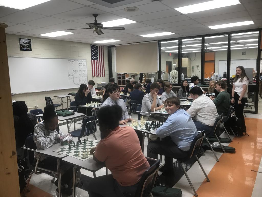 students playing chess