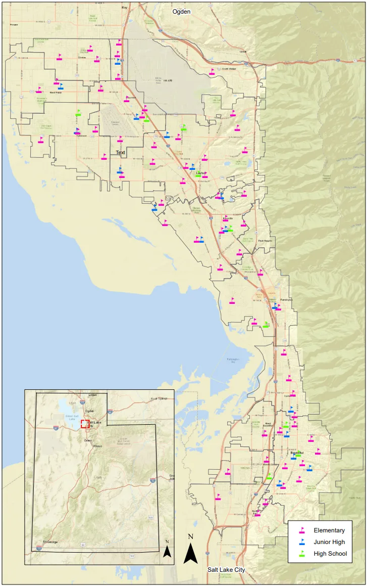 Map of Davis County School District