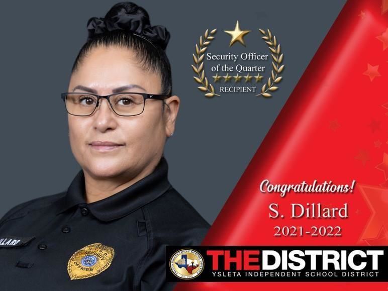 S. Dillard, 2021-2022 Security Officer of the Quarter