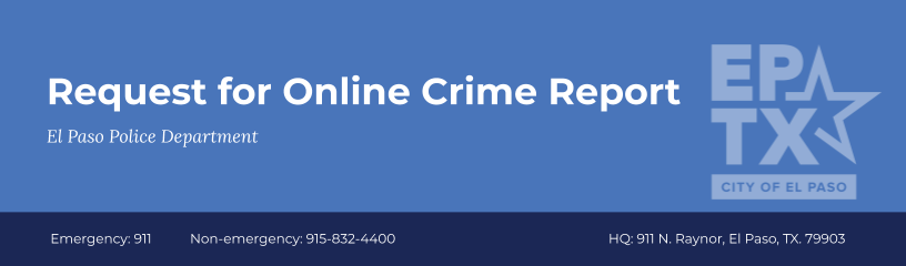 Request for Online Crime Report