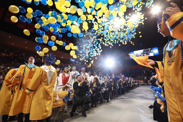 students on their graduation ceremony 