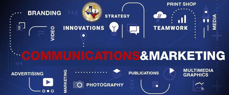 Communications & marketing flow chart banner