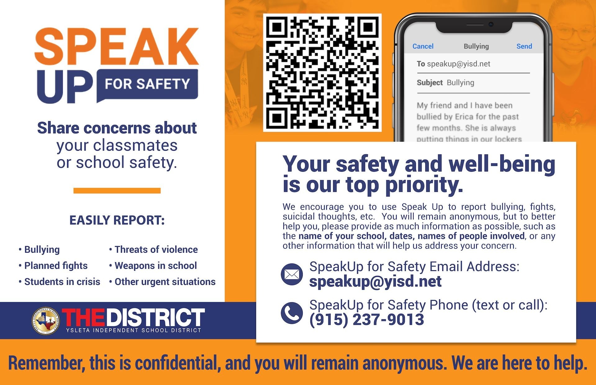 Speak UP for Safety Flyer with instructions