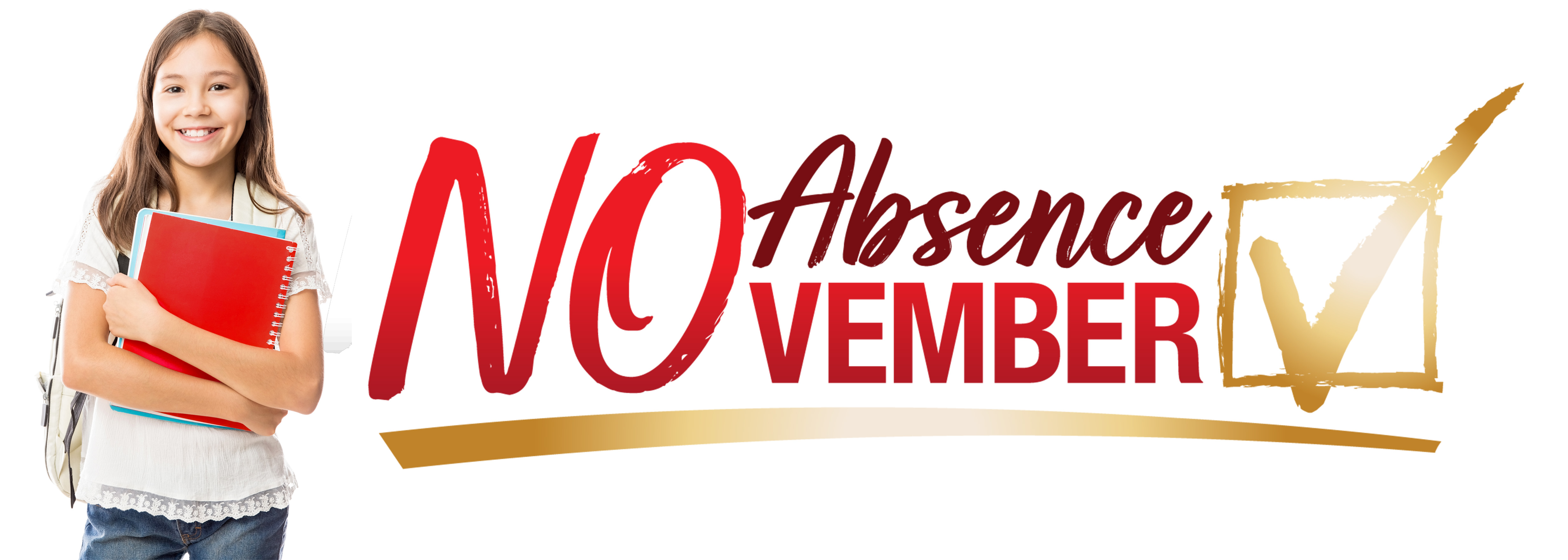 no absence november logo with kid