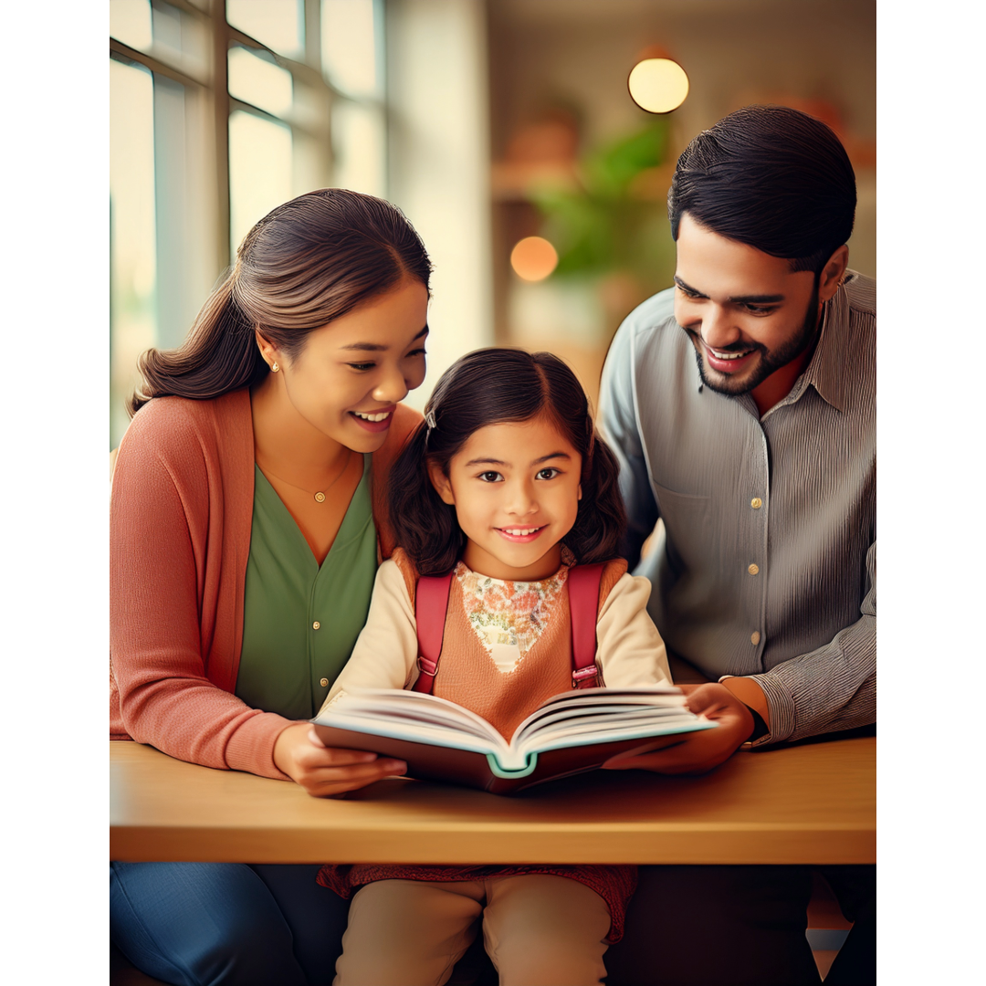 Pre-Kinder student reading a book