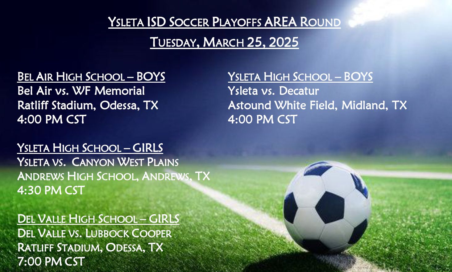 Soccer Playoffs AREA