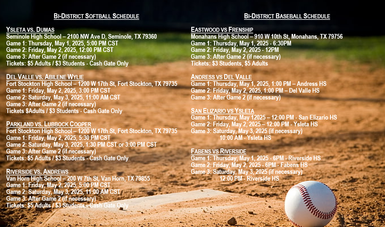 Baseball-Softball Schedule