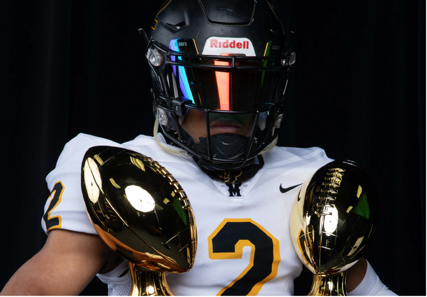 Football player in uniform