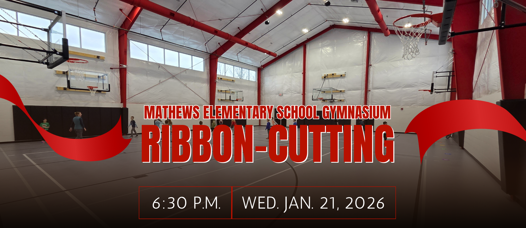 ribbon cutting for mes gym