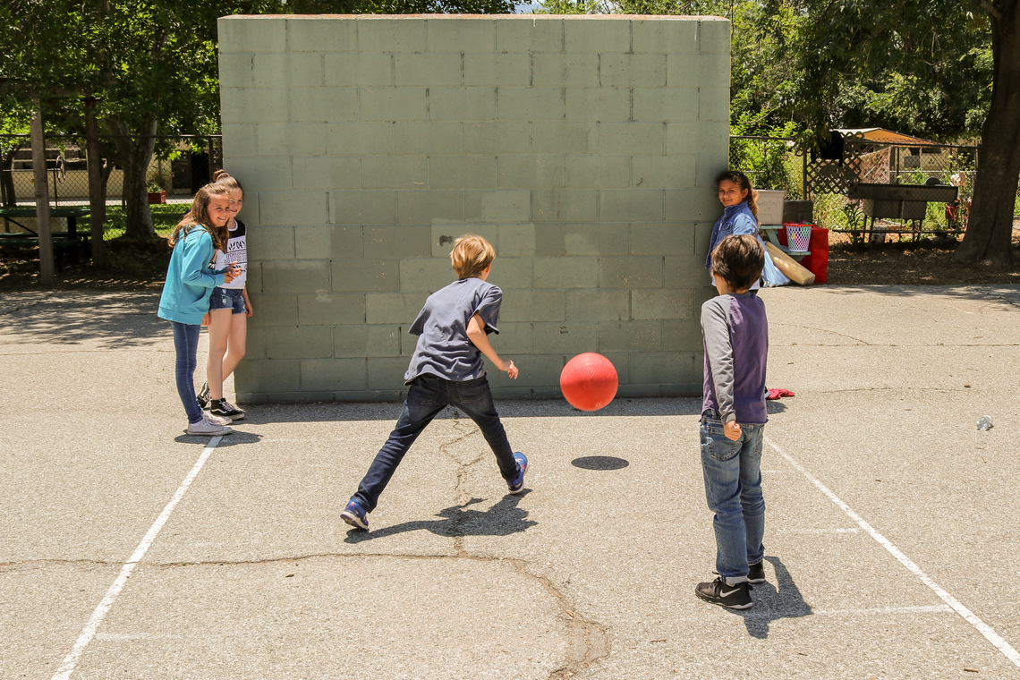 Students Playing Outside