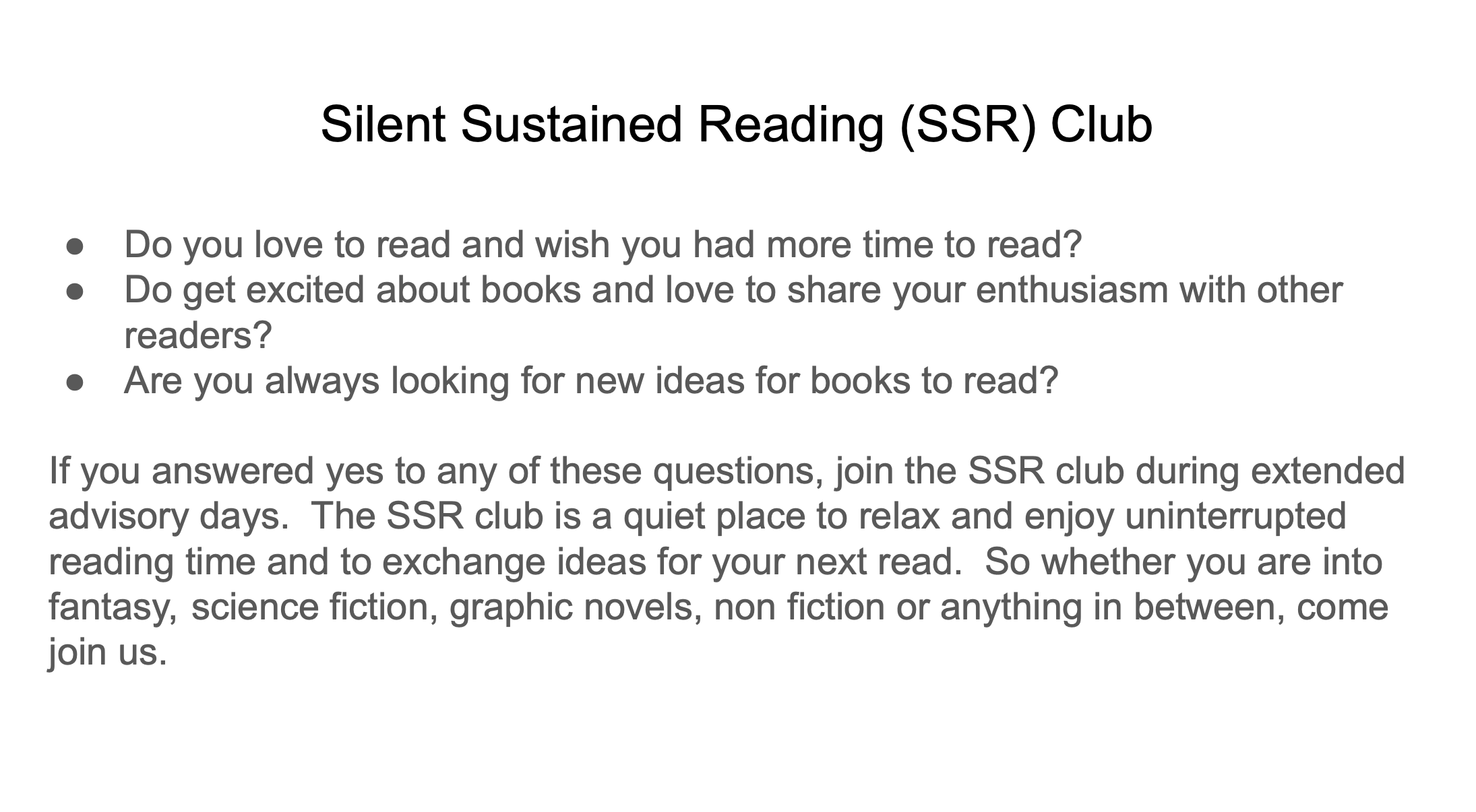 Sustained Silent Reading