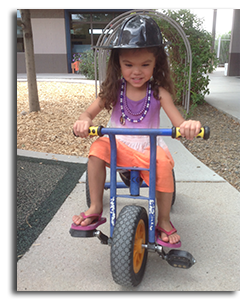 girl in her bike