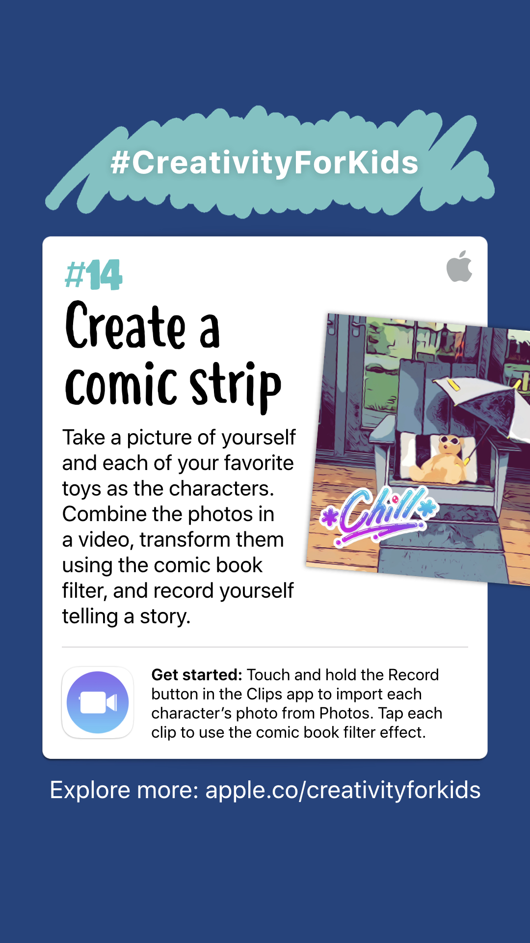 Creative activities 1-10 for kids to make with iPads