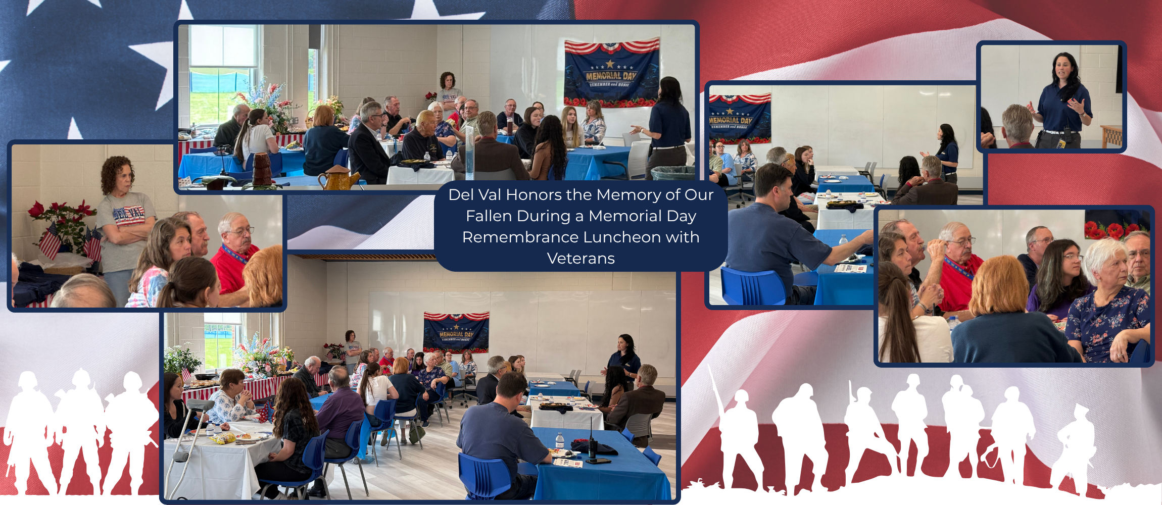 Del Val students and staff host local veterans with a Memorial Day luncheon honoring their fallen brothers and sisters in arms.
