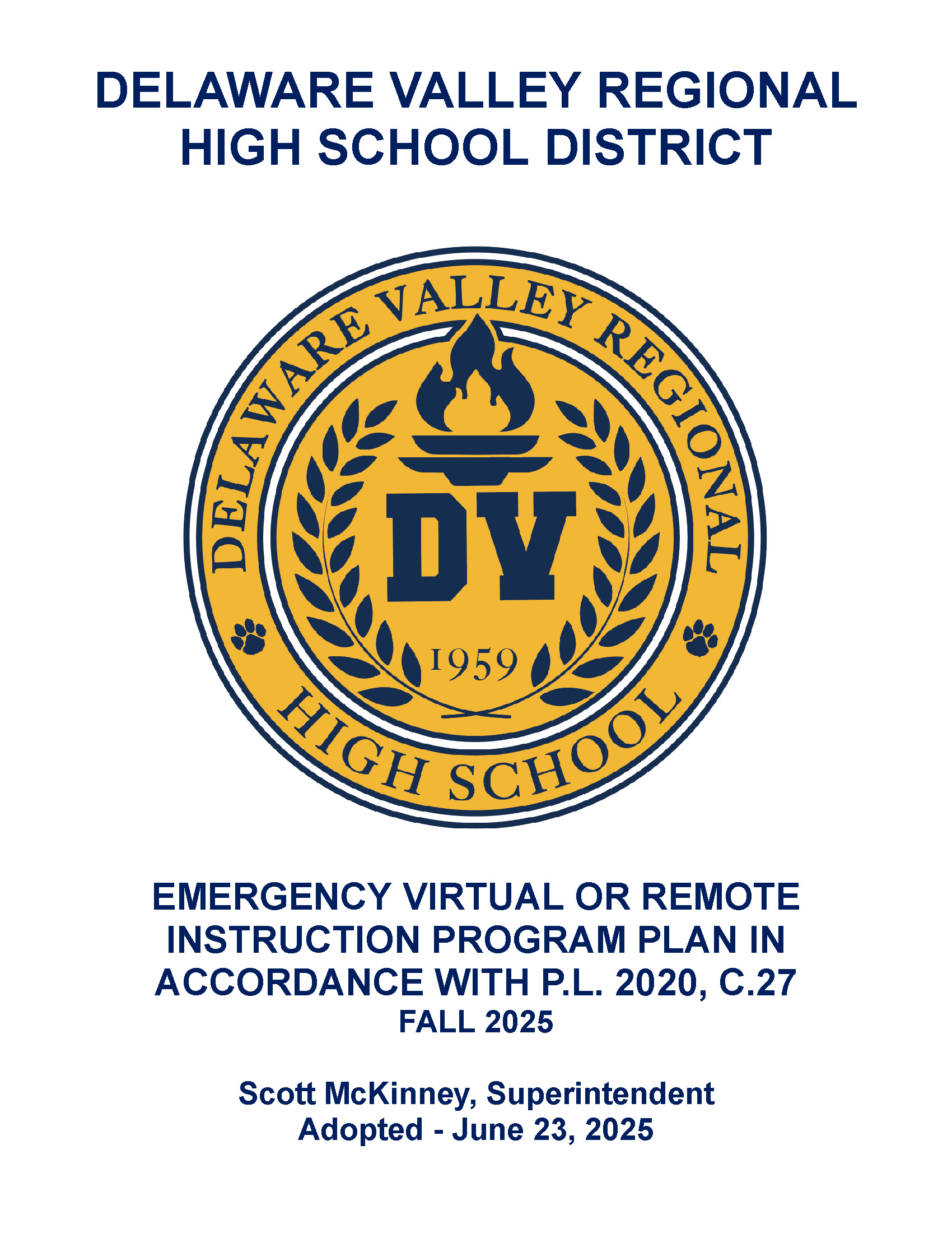 Delaware Valley Regional High School logo