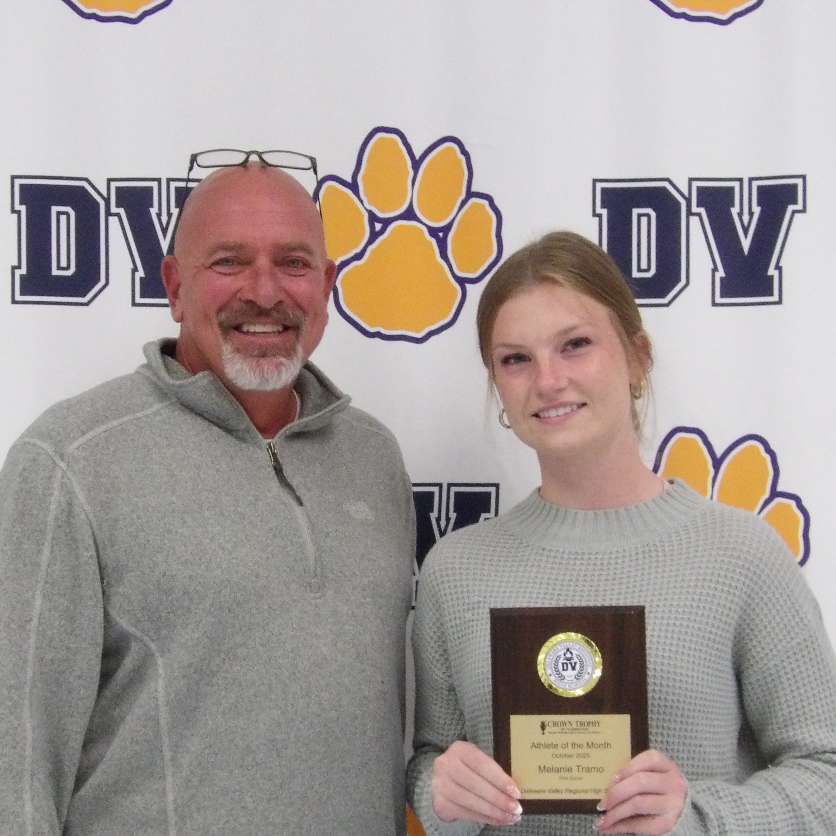 Coach Kirschenmann and Melanie Tramo