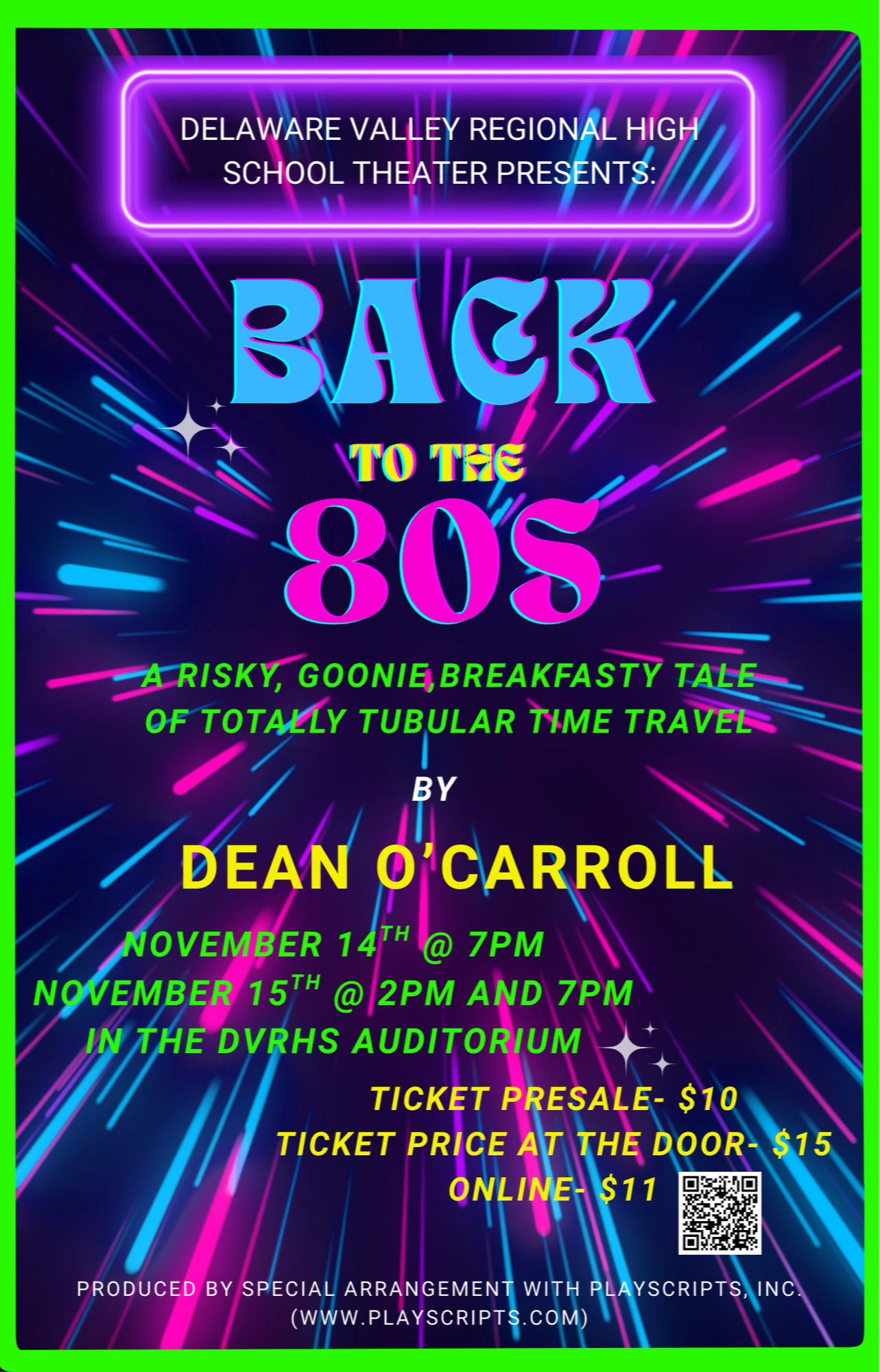 Back to 80s show poster