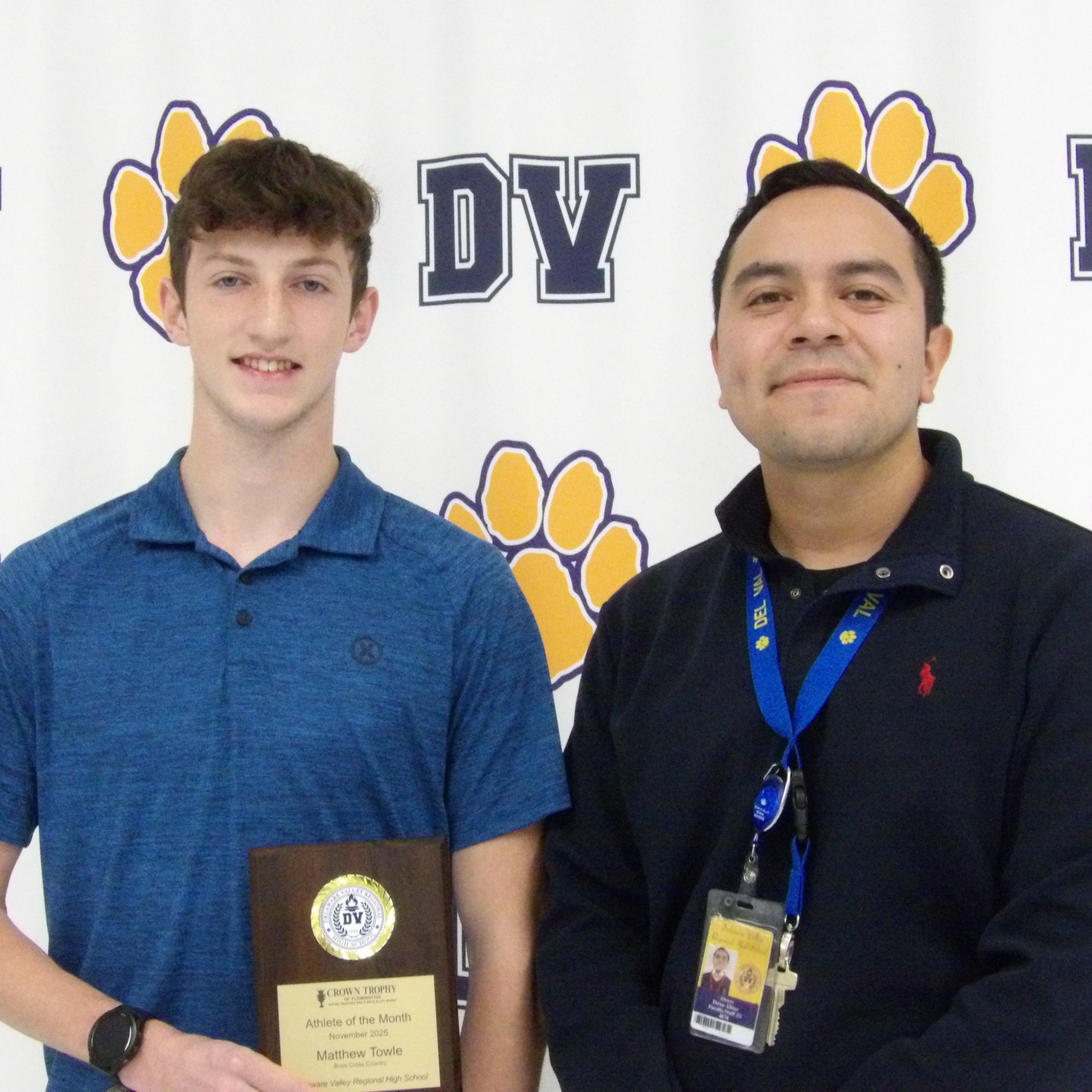 Matthew Towle and Coach Perez