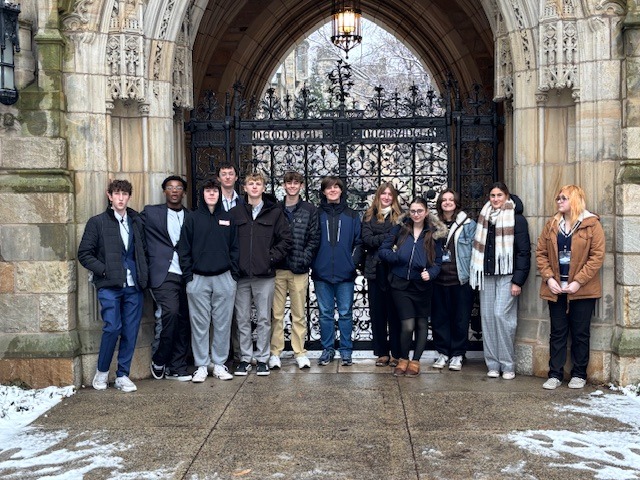 DVRHSMUN delegation photo at the Yale University Conference in 2026.