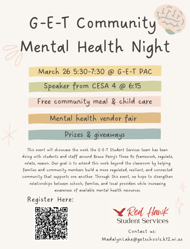 G-E-T Community Mental Health Night Flyer