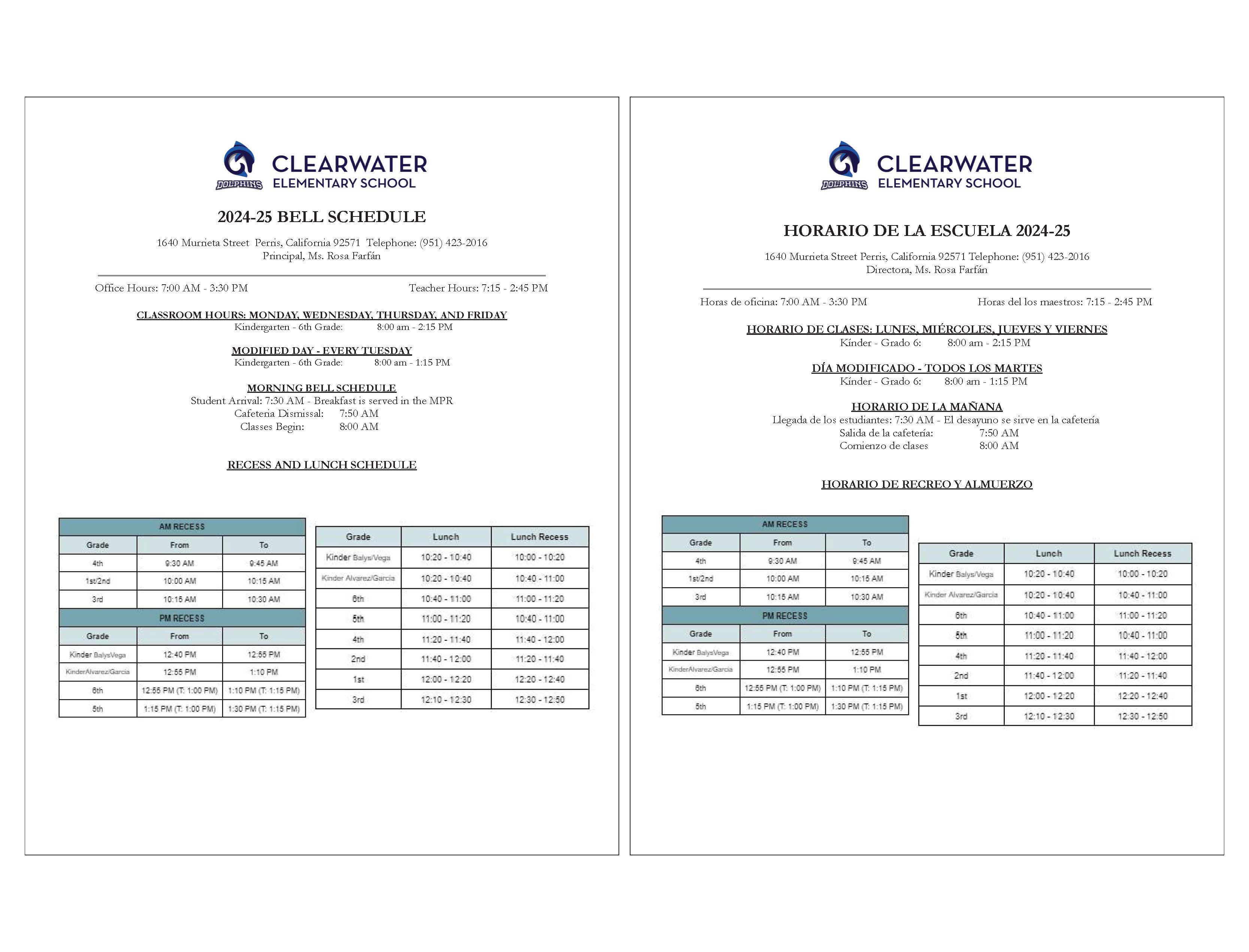 Bell Schedule 