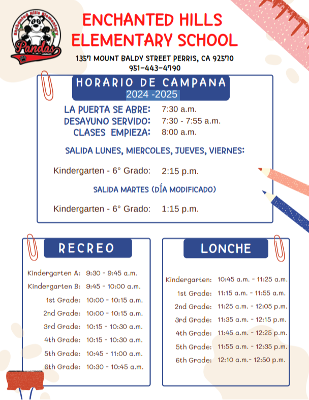 horario de campana