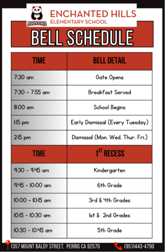 Bell Schedule