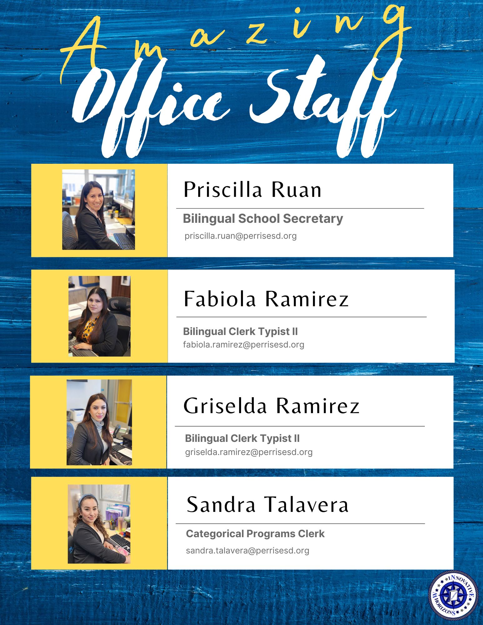 Office staff info