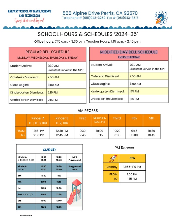 Railway Bell Schedule