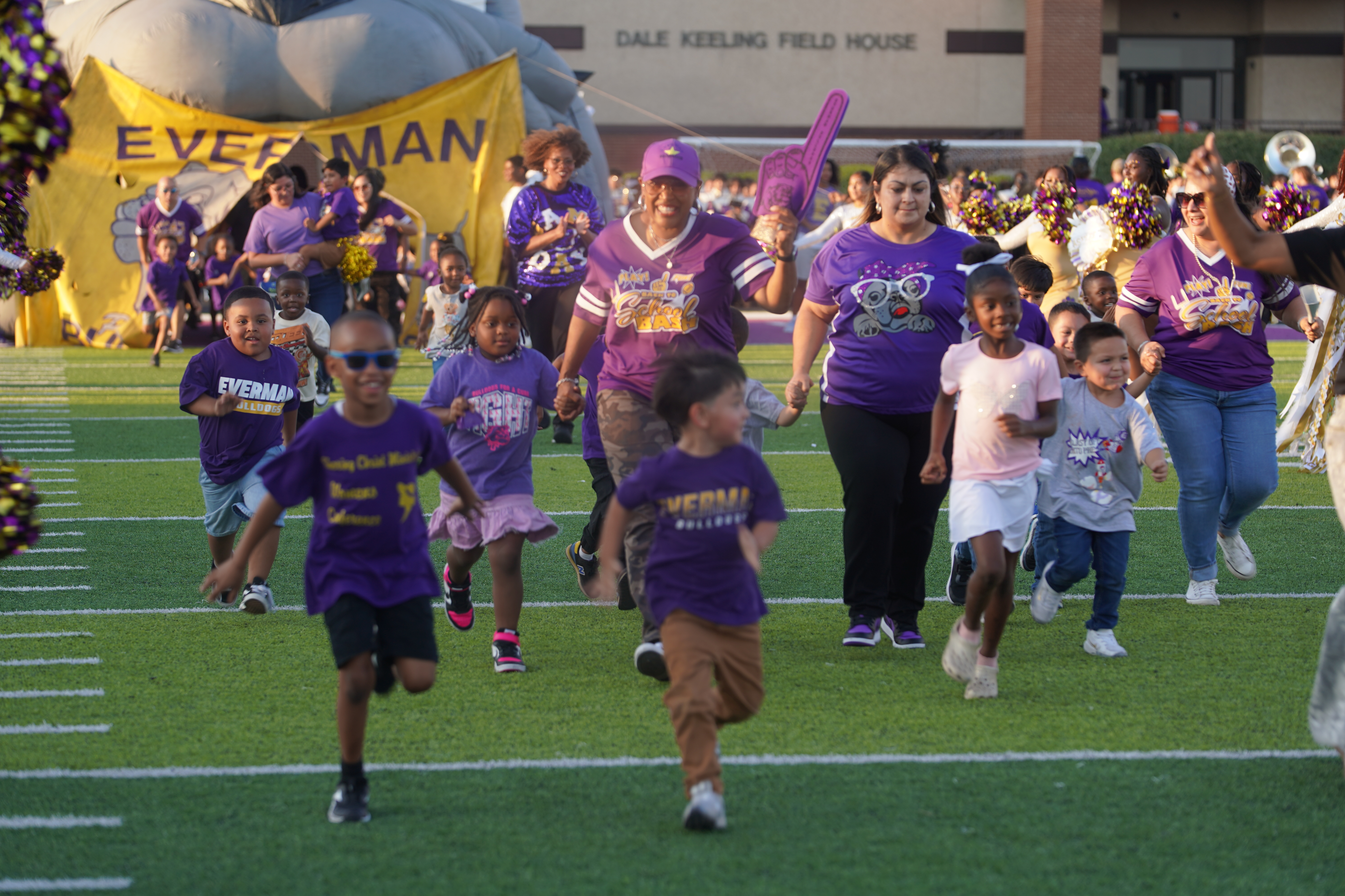 Powell pictures running in the tunnel before football game