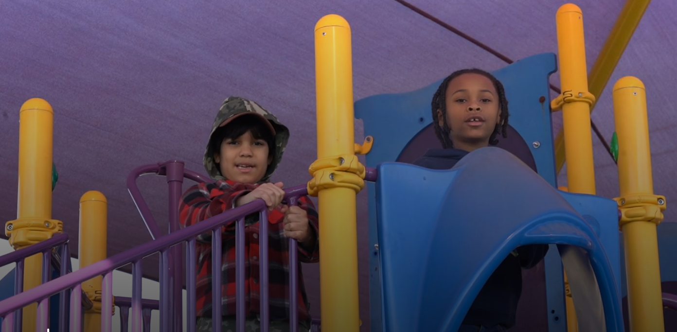 Students on the playground