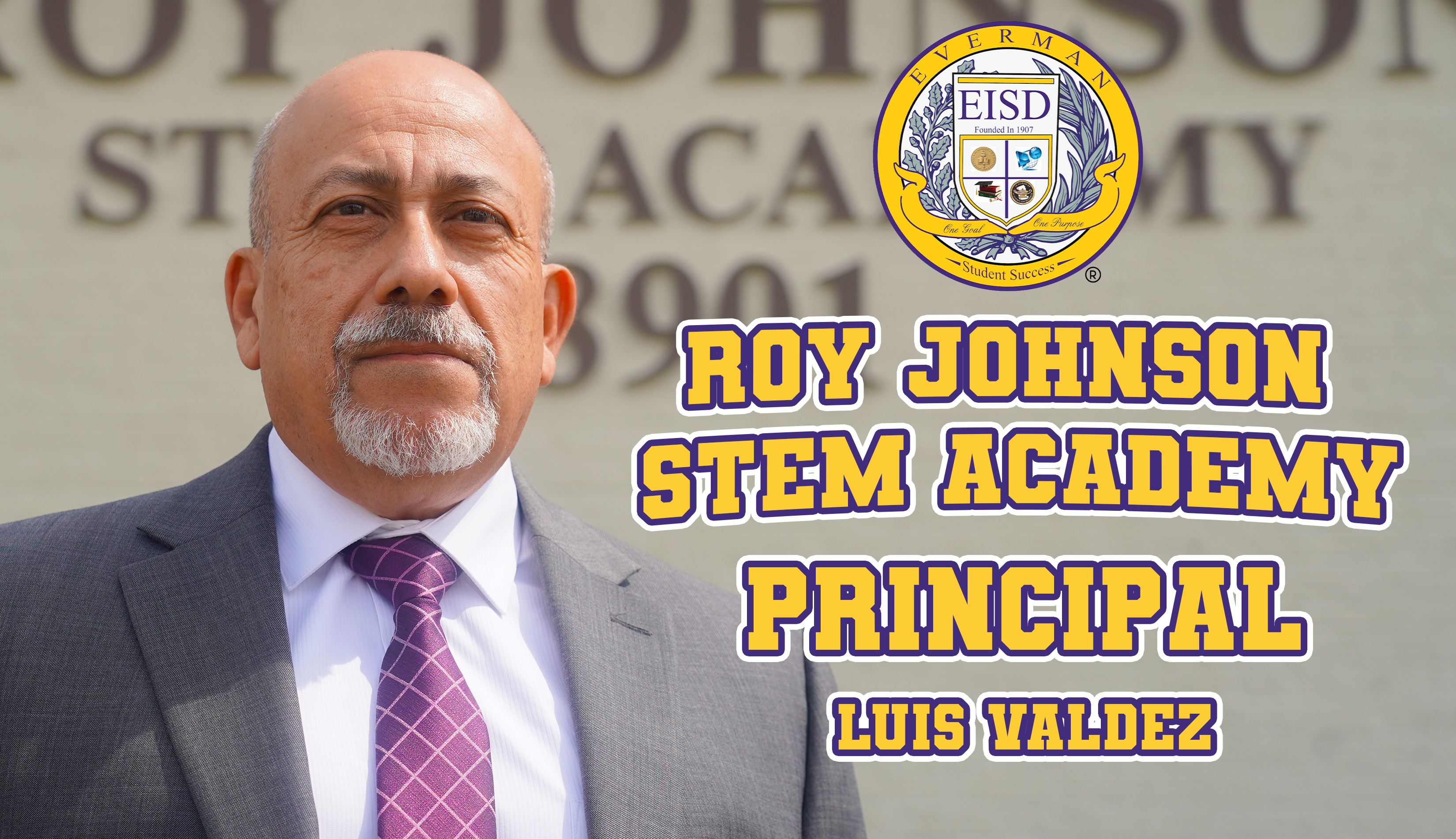 Roy. Johnson STEM Principal Luis Valdez