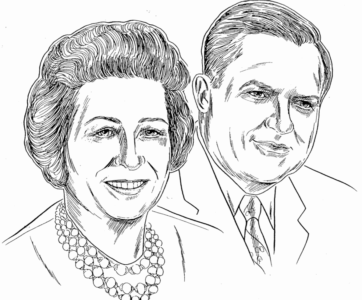 Sketch of Dorothy and Romy Hammes