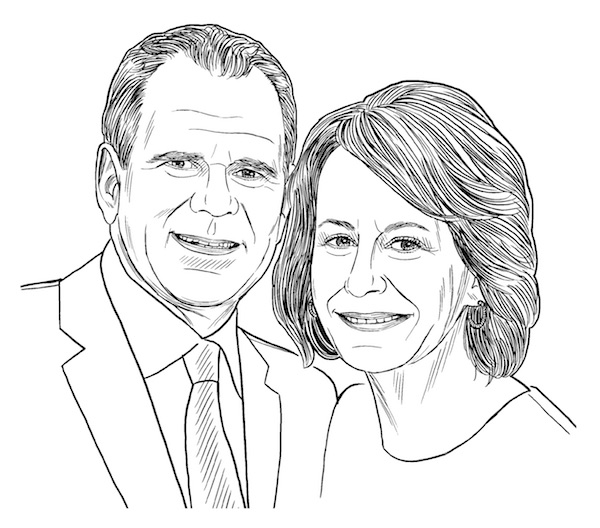 Sketch of Dale & Lynn Piggush