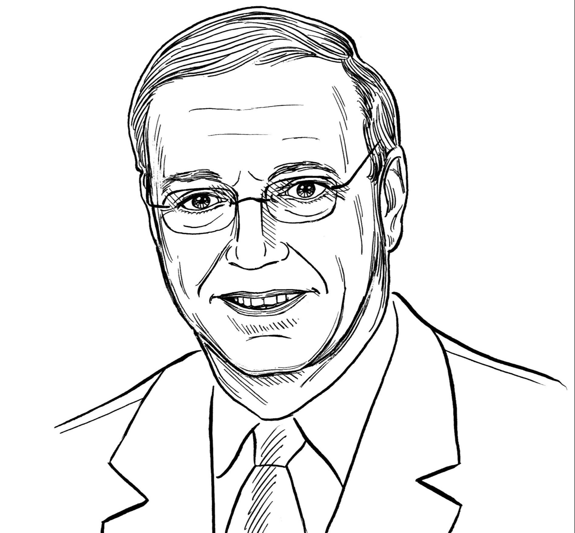 Sketch of Jim Laurenti