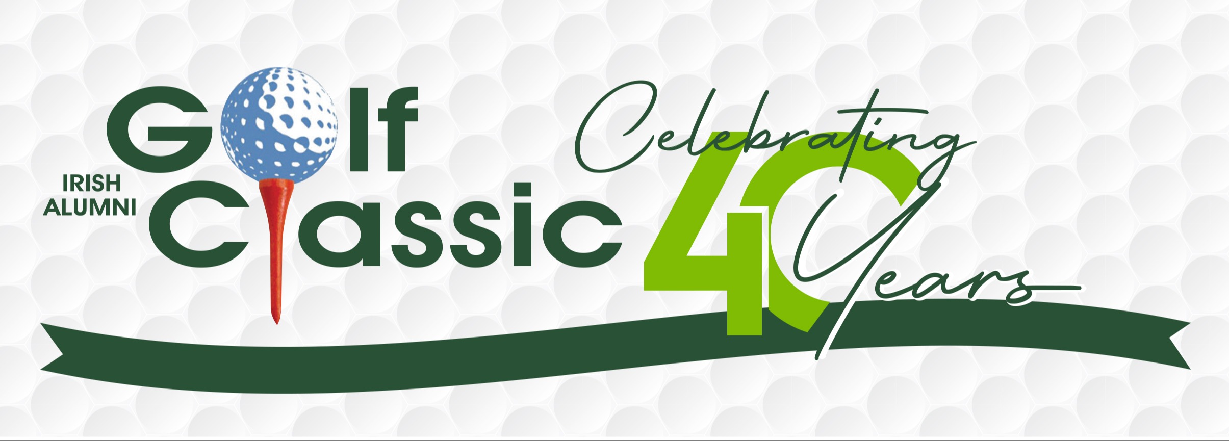 Irish Alumni Golf 40yr Banner