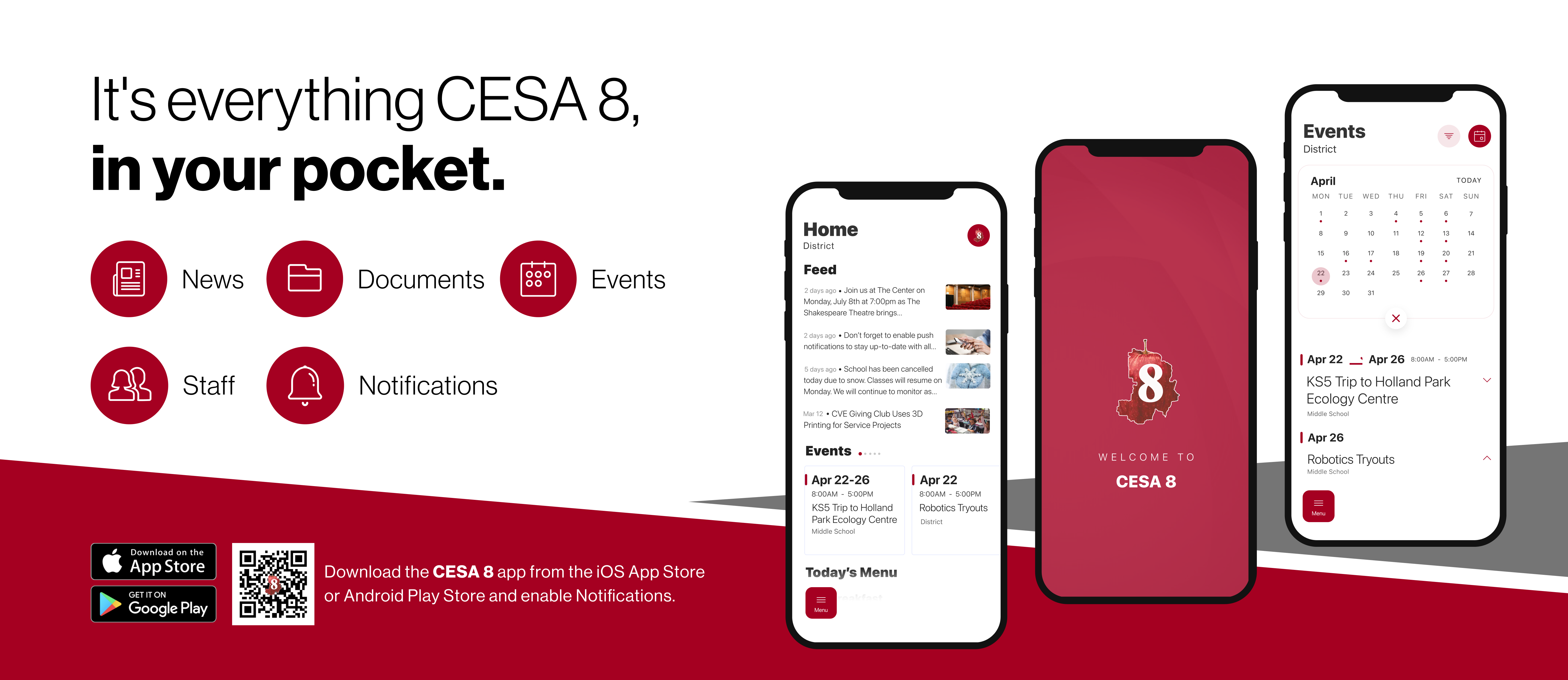 Information graphic about the new CESA 8 app.