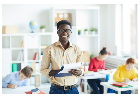 Classroom teacher smiling