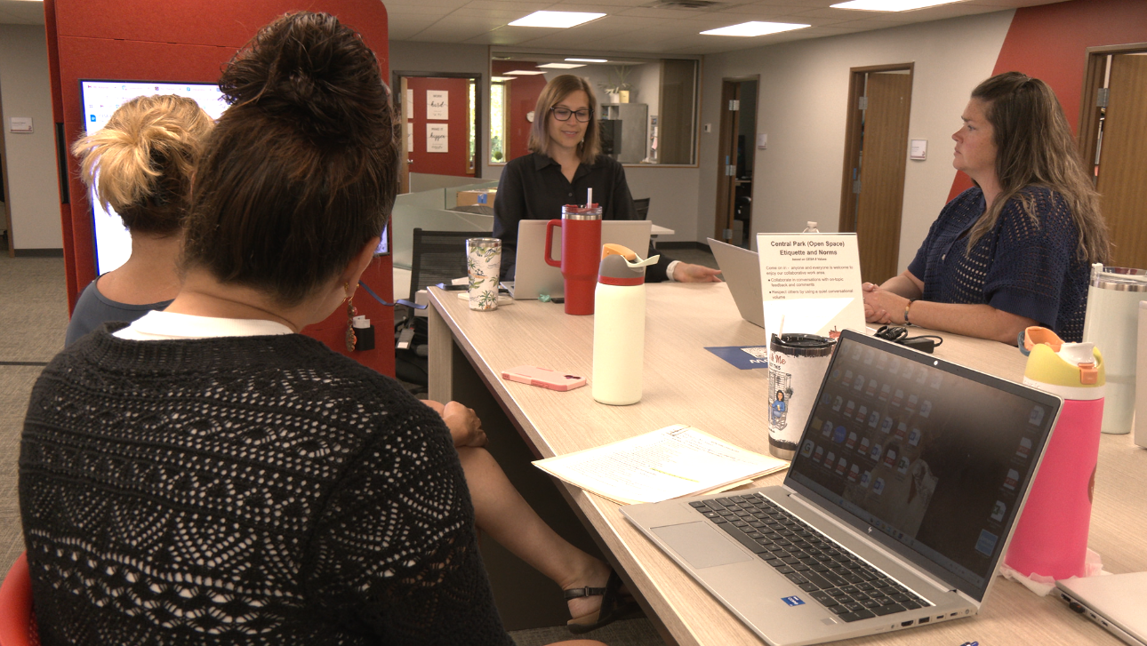 Small group discussion at CESA 8.