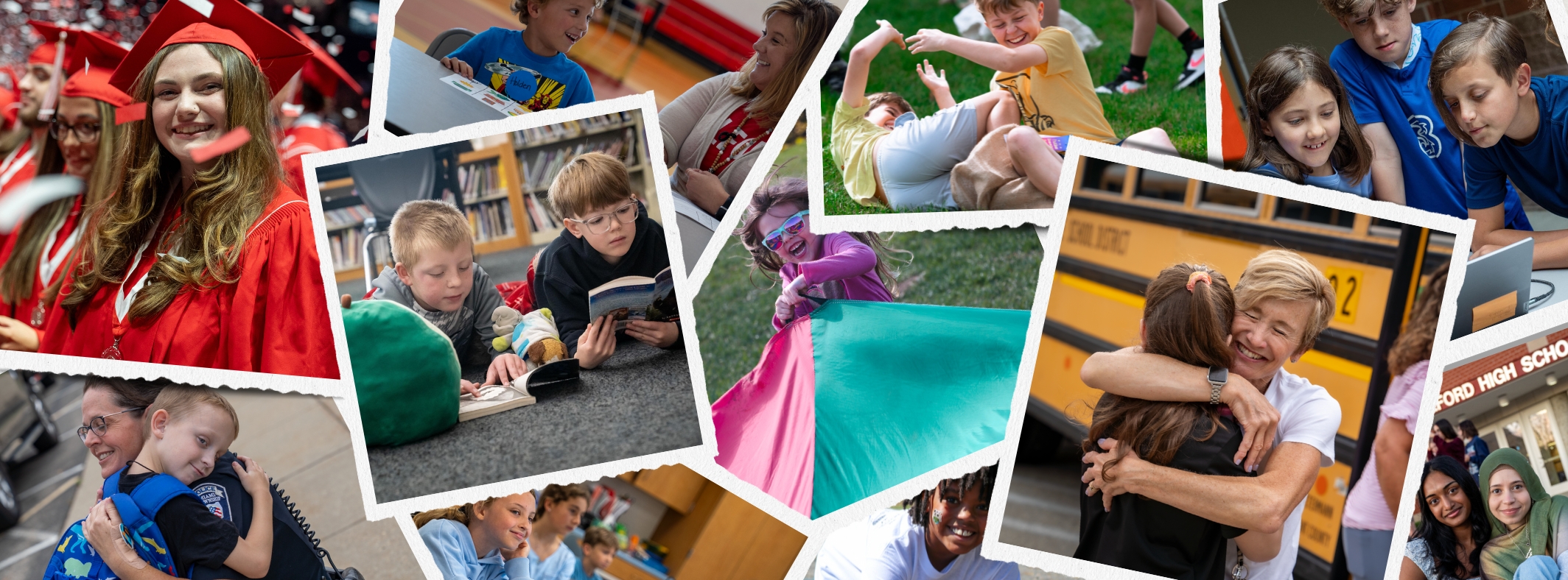 Collage of Photos of school related activities