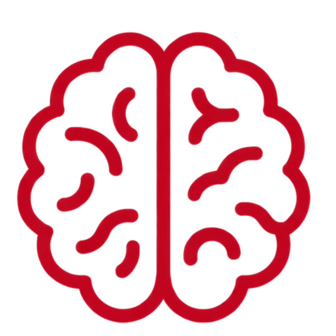 A red brain icon