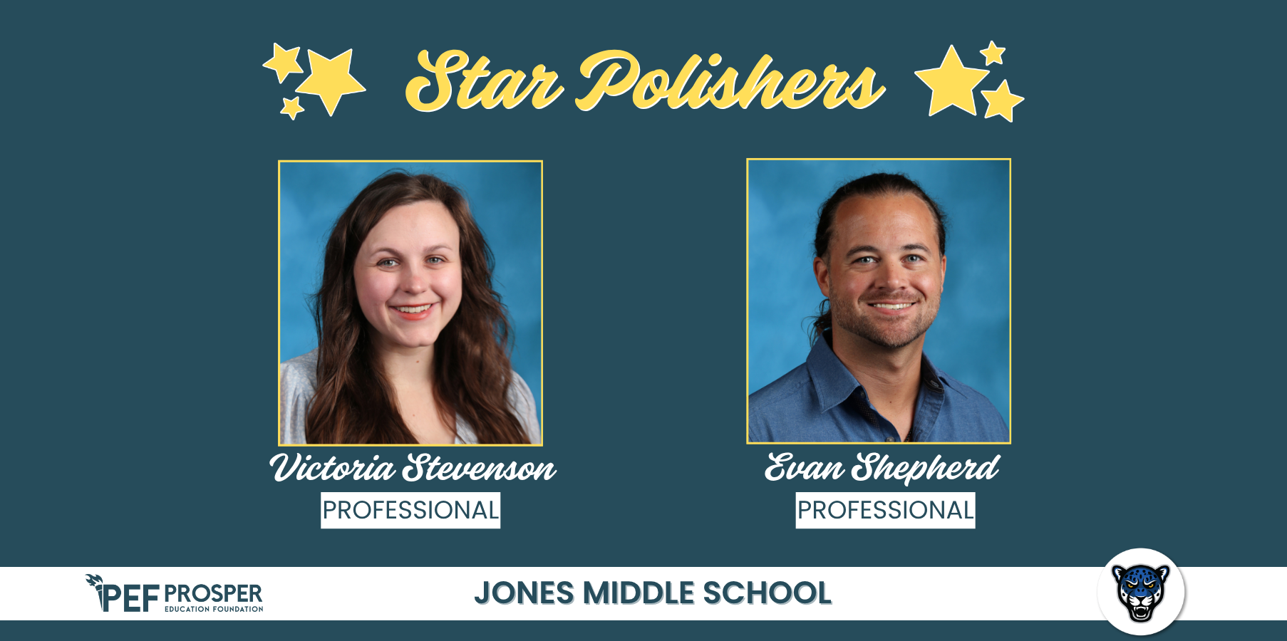 Star Polishers: Victoria Stevenson and Evan Shepherd, professional staff