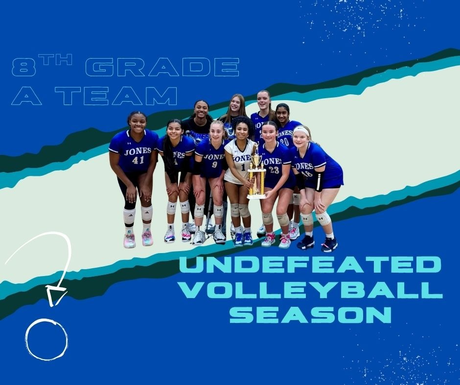 8th grade A Team Volleyball Undefeated Volleyball Season