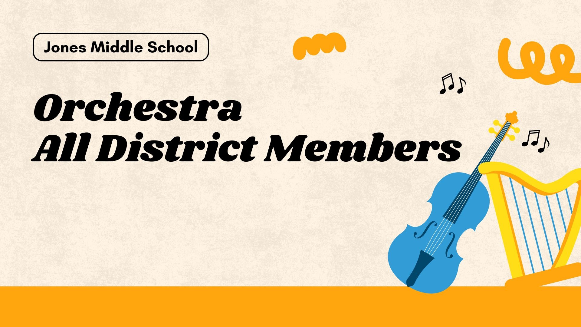 Jones Middle School Orchestra All District Members