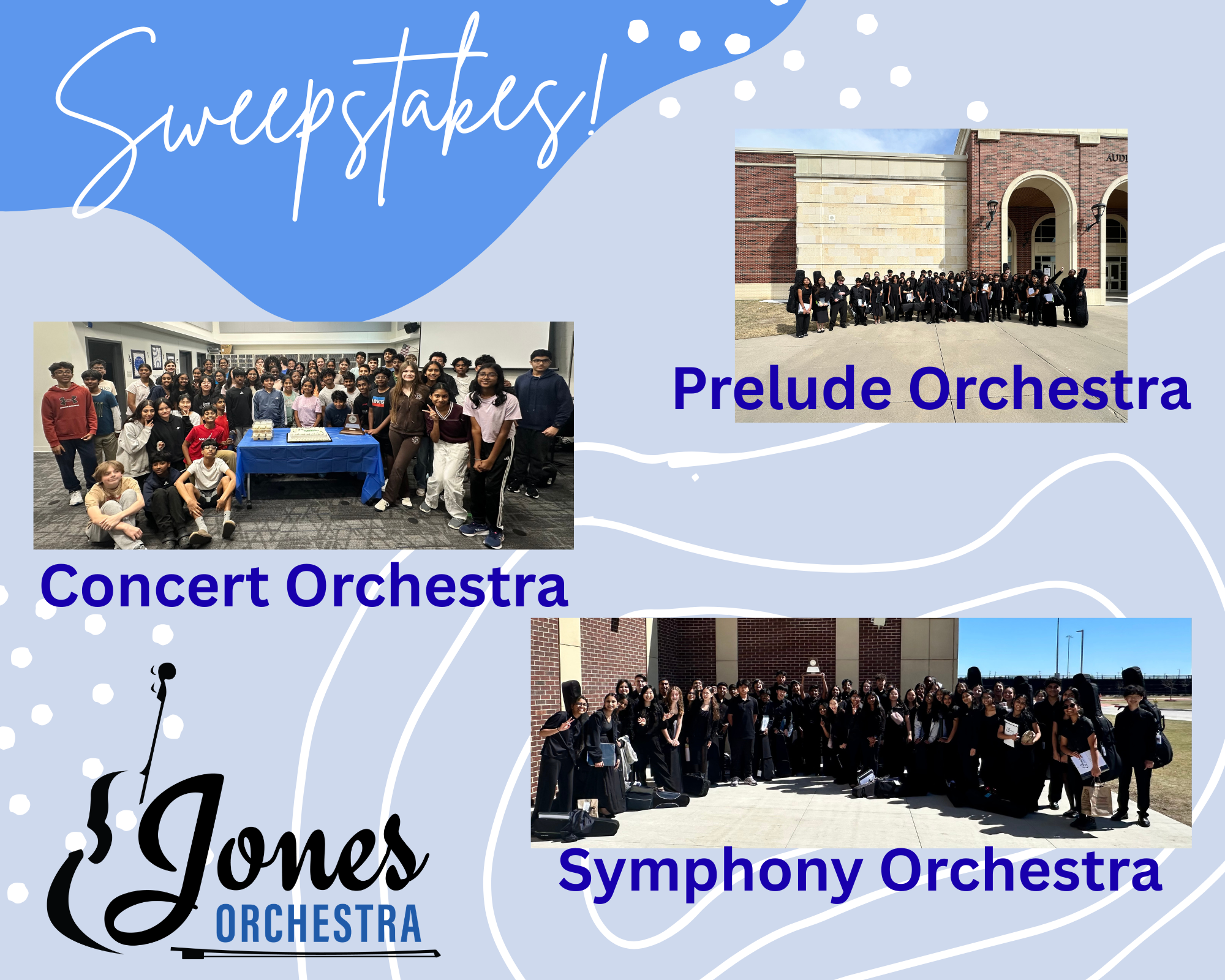 Jones Orchestra won Sweepstakes!