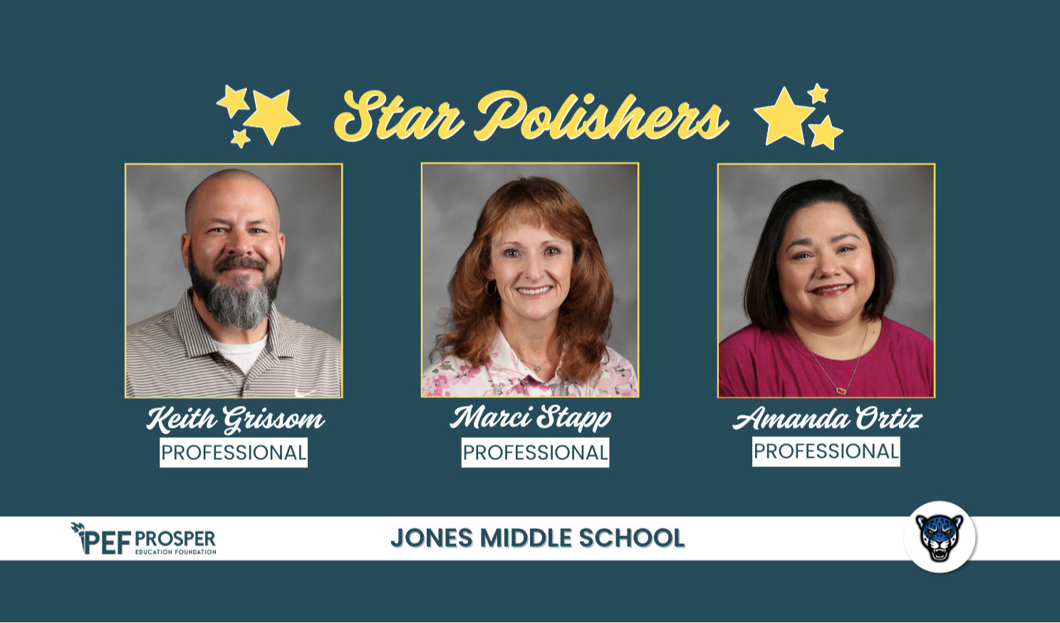 Keith Grissom, Marci Stapp, Amanda Ortiz - Professional Star Polishers