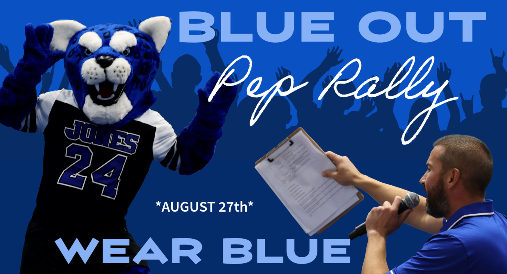 Jones MS Blue Out Pep Rally!
