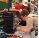 Student checking wiring