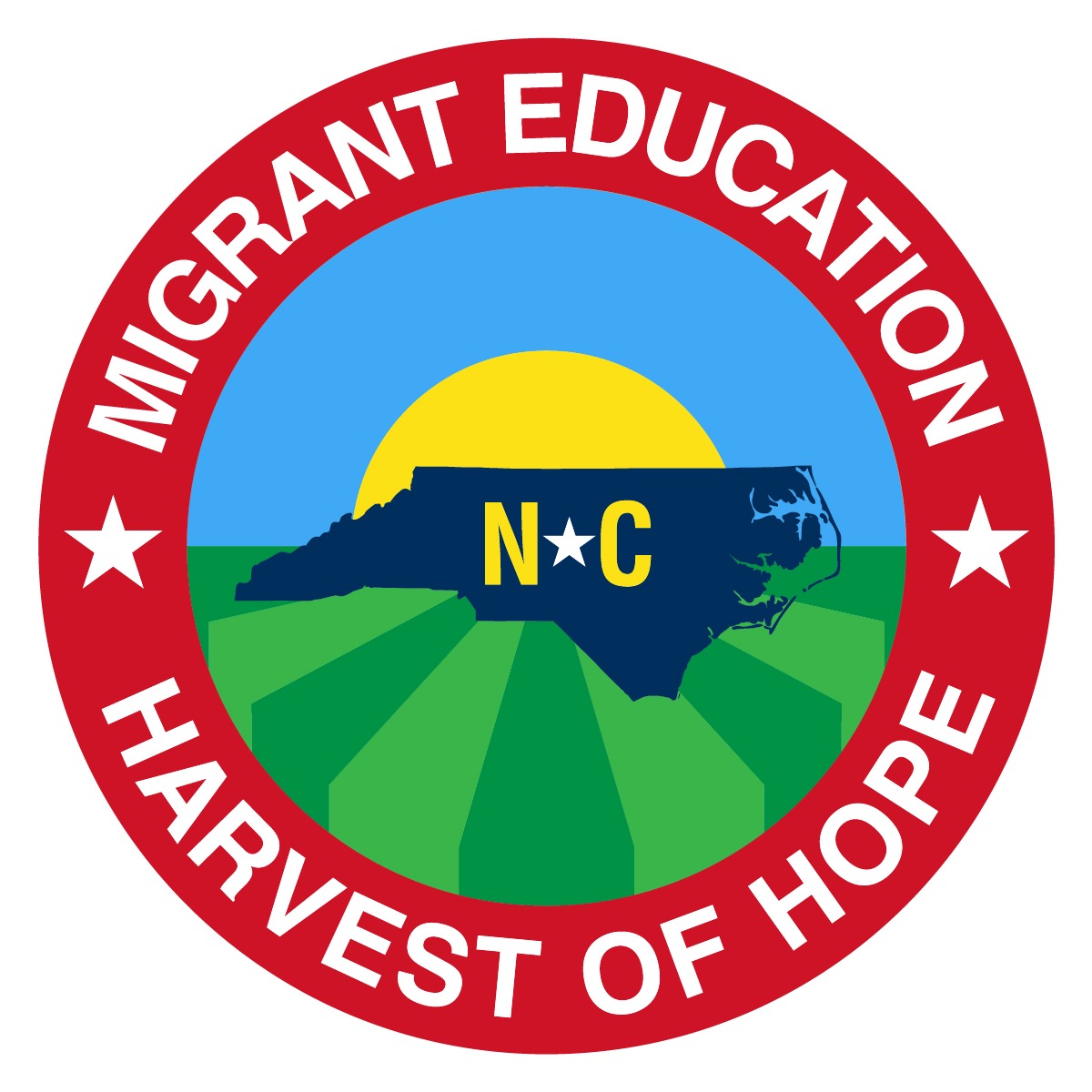 NC, Migrant Education, Harvest of Hope seal